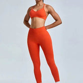 Cross Back Sports Bra with Adjustable Strap