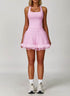 Athletic Set with Racerback Vest and Mesh Tennis Skirt