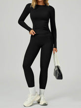 Sport Set with Long Sleeve Crew Neck T-Shirt and Legging