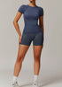 Yoga Wear Set with Short Sleeve T-Shirt and Short