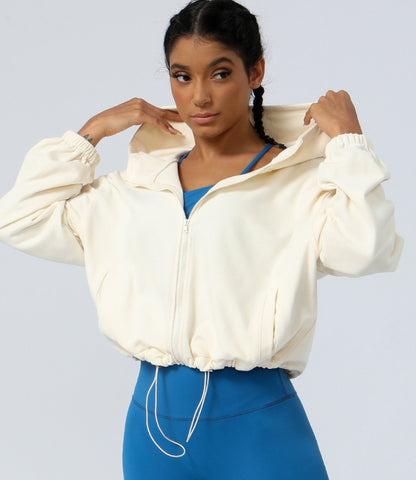 Loose Workout Hoodies With Zipper