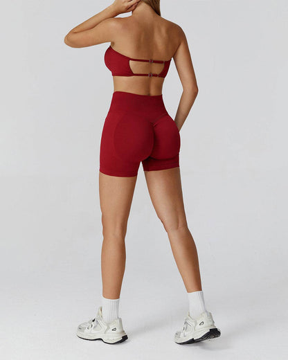 Athletic Wear with Strapless Tube Top and Short