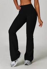 No Front Seam High Waist Sports Flared Leg Pants