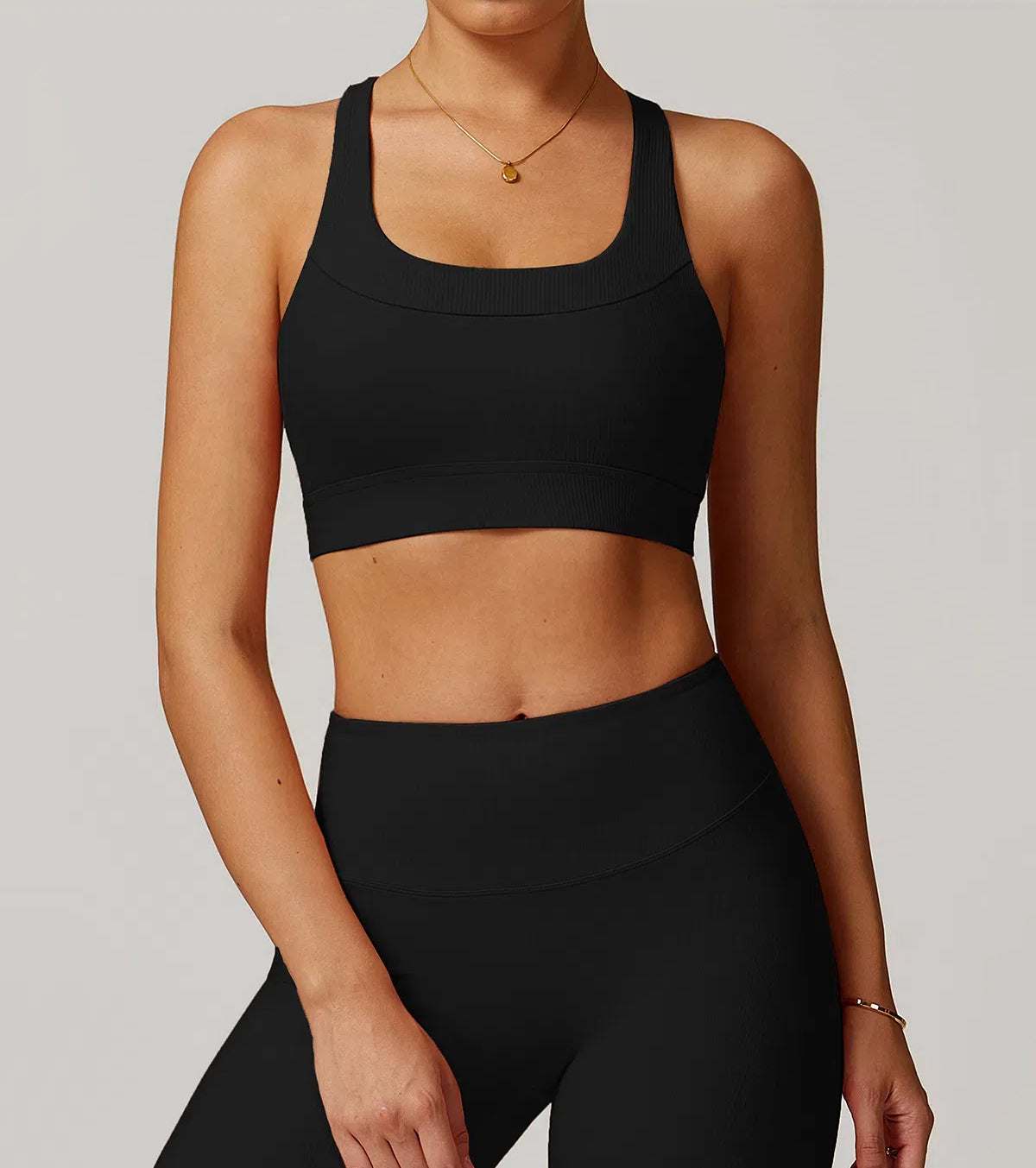 Ribbed Tight Backless Yoga Bra | Stylish and Supportive Activewear