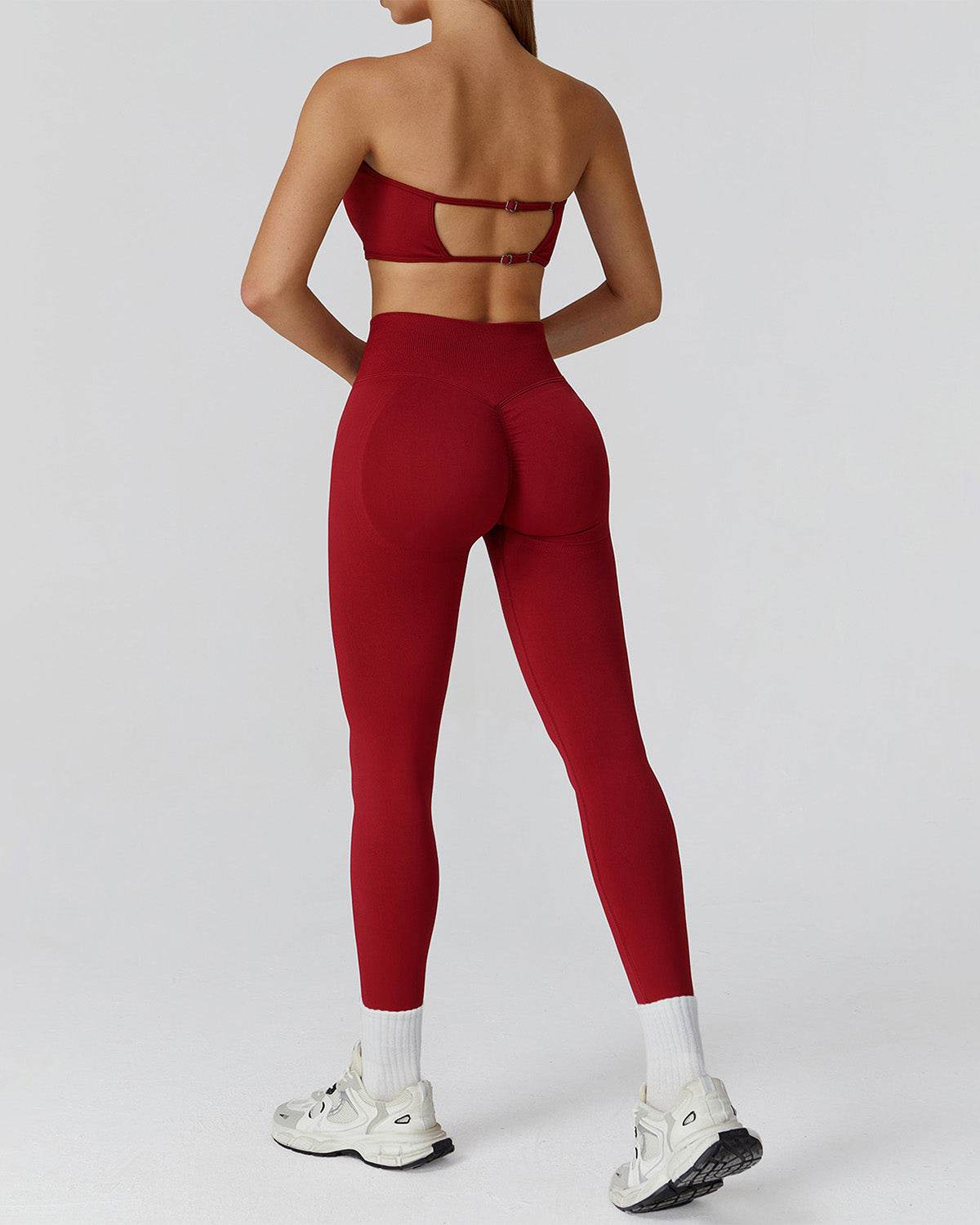 Athletic Wear with Strapless Tube Top and Legging