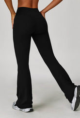 No Front Seam High Waist Sports Flared Leg Pants