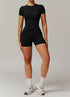 Yoga Wear Set with Short Sleeve T-Shirt and Short