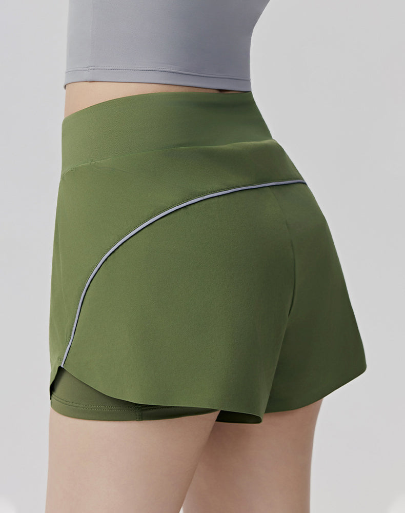 High Waisted Athletic Running Shorts with single Pocket