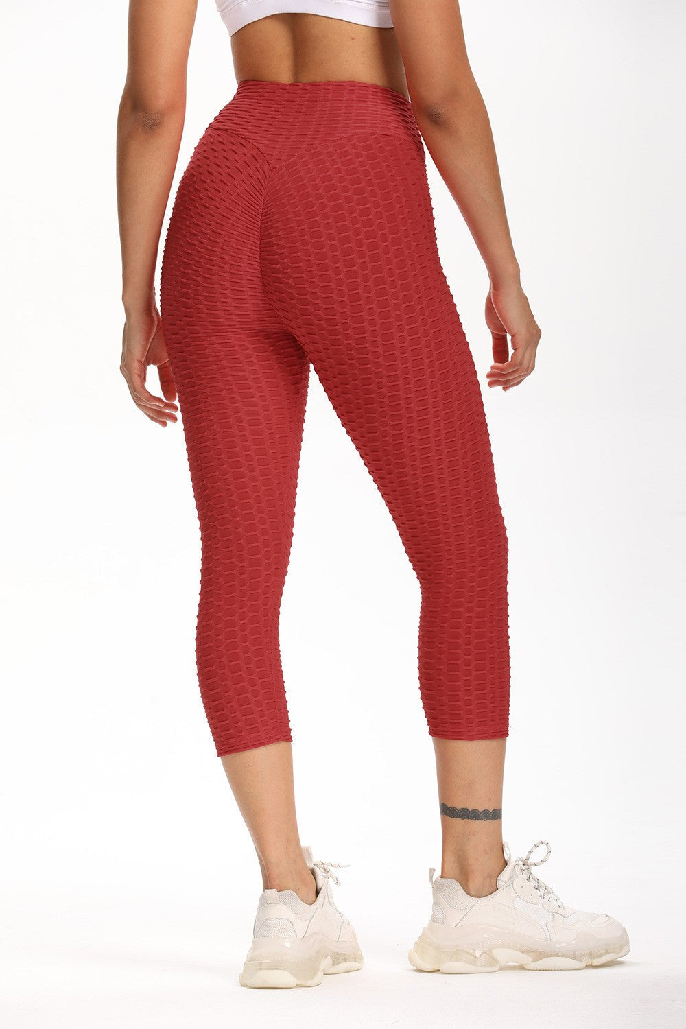 High Waisted Cropped Butt Lifting Leggings for All Day Comfort