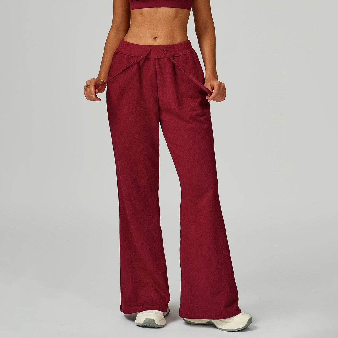 Drawstring Lounge Pants Straight Leg Joggers Trouser