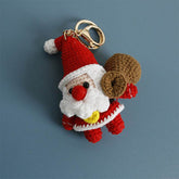 Hand knitted Santa Claus Keychain Christmas Bag Decoration