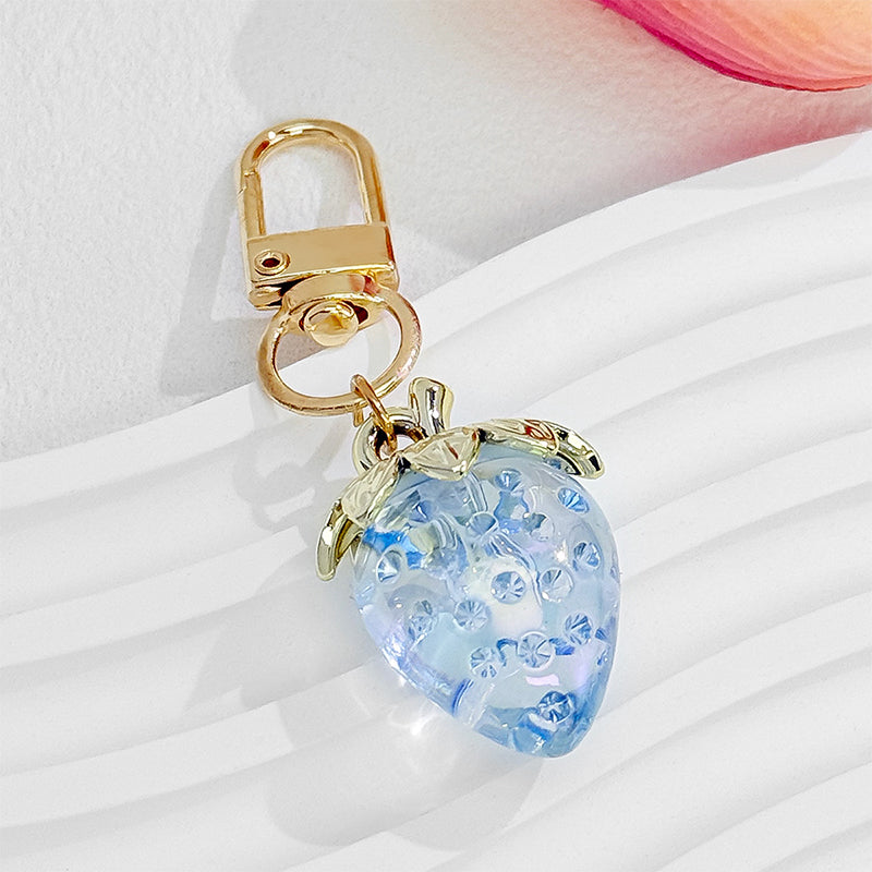 Strawberry Bag Keychain Kawaii Metal Fruit Purse Charms