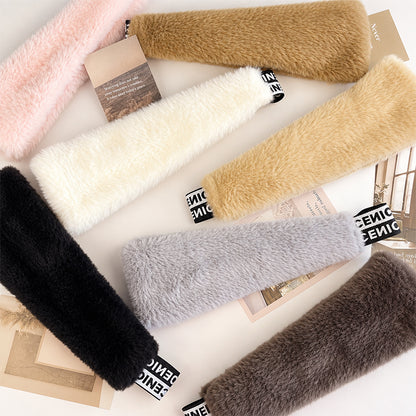 Faux Fur Furry Ear Headbands Elastic Hairbands