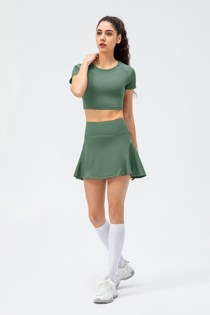 Pleated Tennis Skirt with Built-In Short Liner – Stylish &amp; Functional