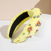 Christmas Knotted Headband With Gingerbread man and Candy