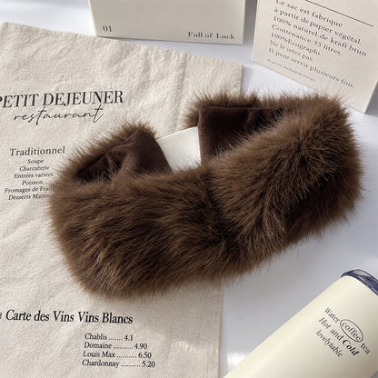 Faux Fur Elastic Ear Warmer Head Band