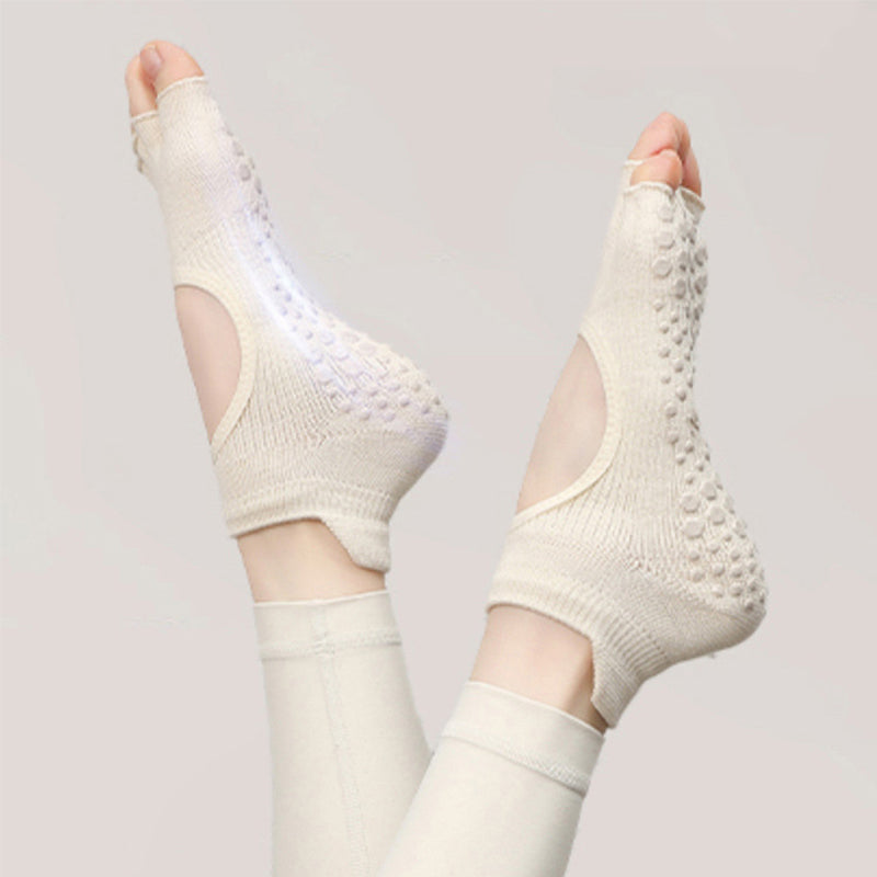 Grip Non Slip Yoga Socks Toeless Toe Pilates Socks