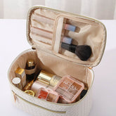 Large Portable Makeup Bag Leather Cosmetic Bag