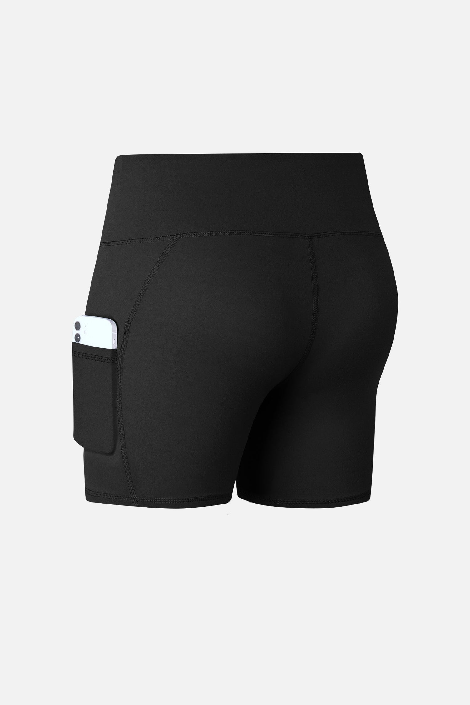 High-Rise Yoga Shorts with Pockets