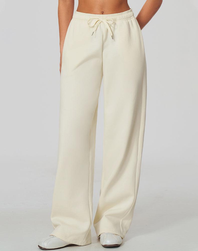 Wide Leg Fleece Running Sweatpant with Pockets