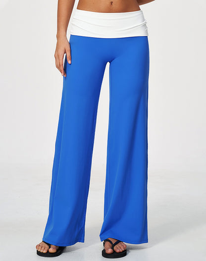 Fold Over Wide Leg Yoga Pants