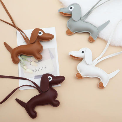 Cute Leather Dachshund Keychain | For Pet and Accessory Lovers