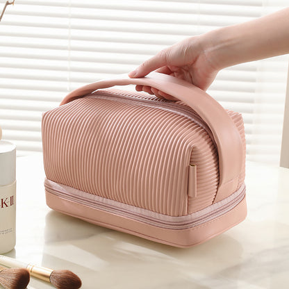 Cream Toast Makeup Organizer Bag