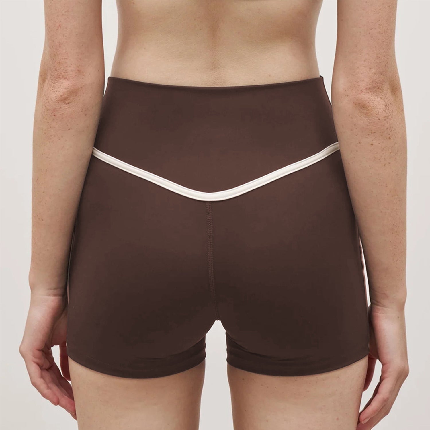 Color Block Biker Shorts V High Waisted Yoga Athletic Short