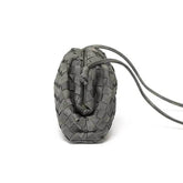 Small Denim Woven Clutches Bag with String