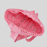 Summer Straw Beach Tote Bag Handwoven Handbag