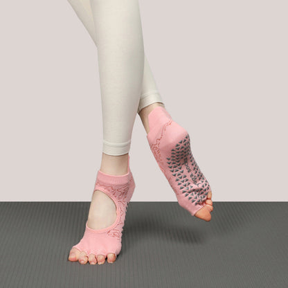 Grip Short Athletic Socks Non-Slip Five-Toe Yoga Socks