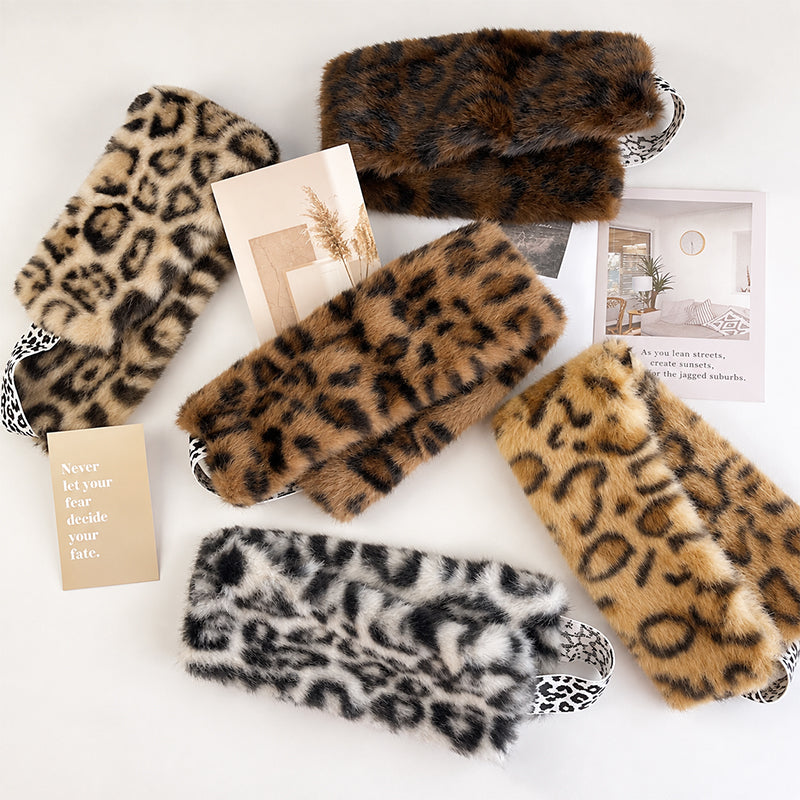Leopard Faux Fur Warm Winter Wide Headband