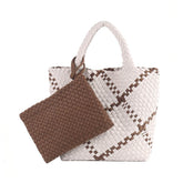 Woven Tote Bag and Purse Neoprene Handbag