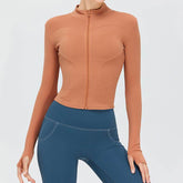 Full Zip Up Yoga Jacket with Thumb Hole