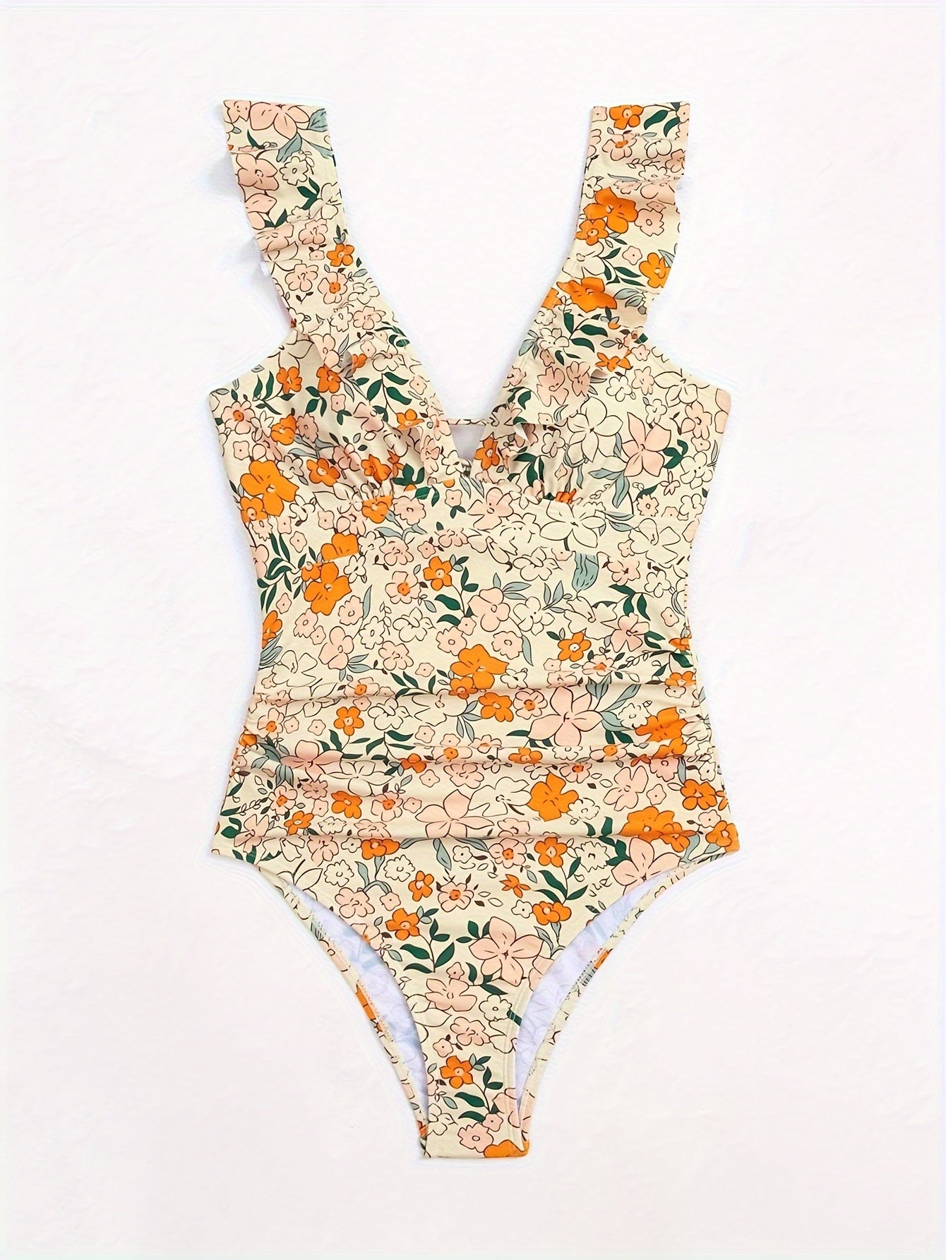 Floral Pattern Fashion One-piece Swimsuit