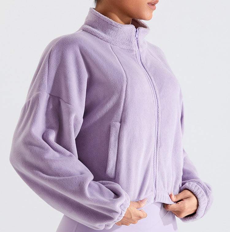 Yoga Fleece Coat Jacket with Zip Up | Warm &amp; Stylish for Your Practice