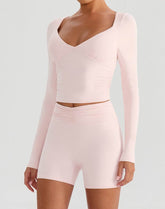 Long Sleeve Slim Fit Tops Fall T-Shirt with Thumb Holes