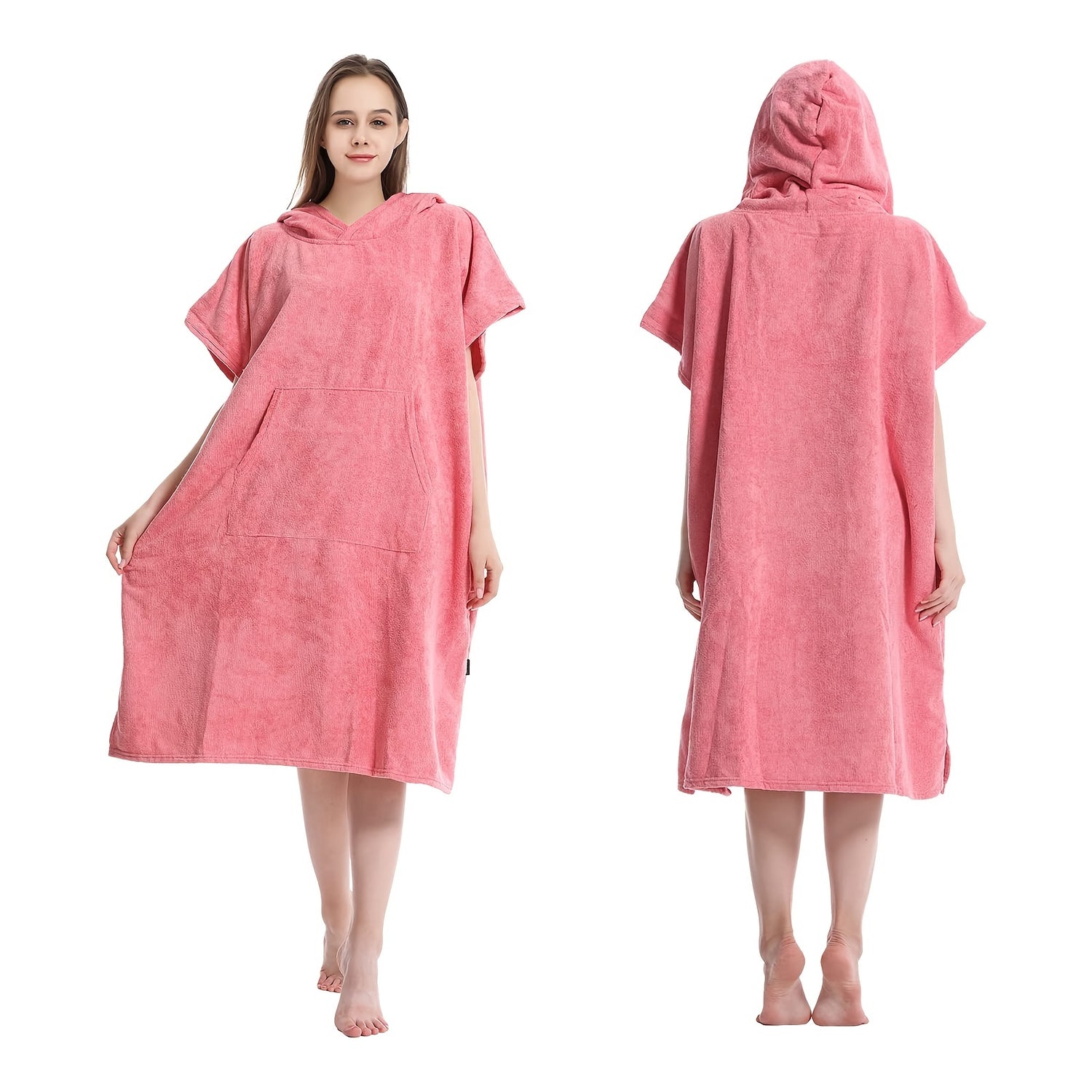 Hooded Towel Robe with Large Pocket