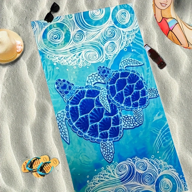 Blue Turtle Beach Towel