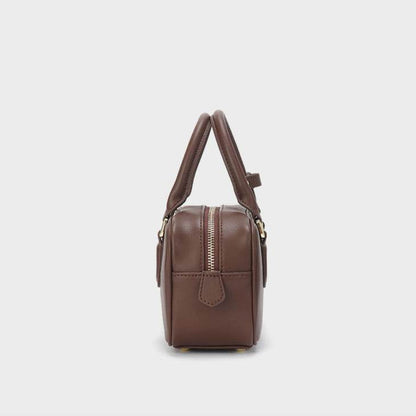 Retro Leather Handle Shoulder Bag | Classic Style with Modern Flair