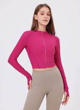 Standing Collar Zipper Yoga Jacket