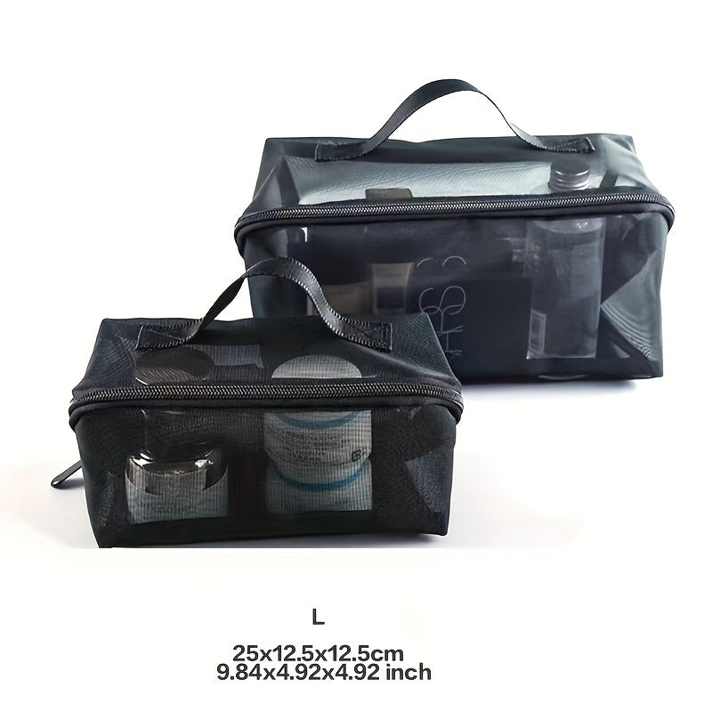 Portable Black Transparent Cosmetic Bag