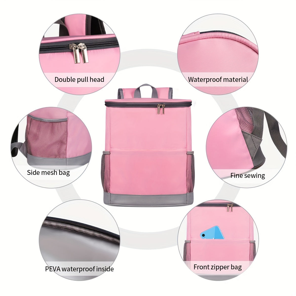 Leak-Proof Insulated Cooler Backpack