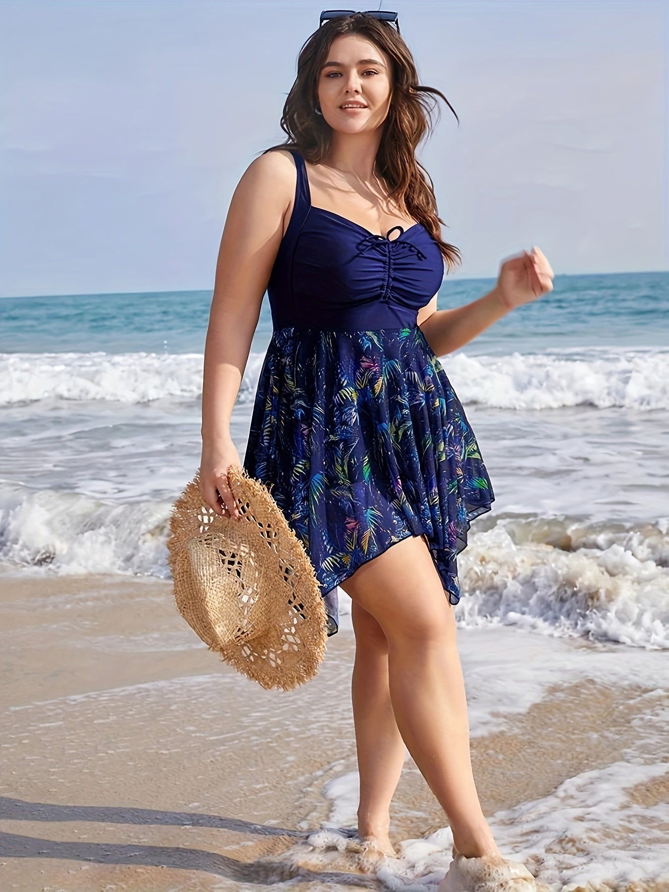 Plus Size Elegant Tankini Set