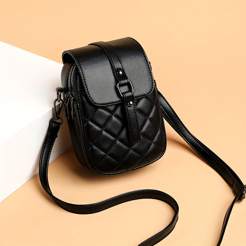 Mini Argyle Quilted Crossbody Bag