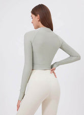 Standing Collar Zipper Yoga Jacket