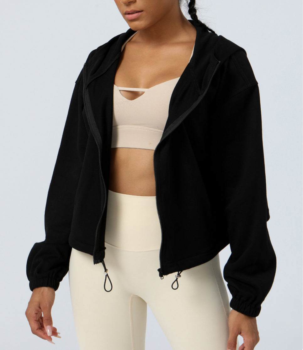 Loose Workout Hoodies With Zipper