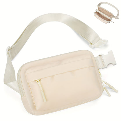 4-Zipper Waist Packs with Adjustable Crossbody Strap