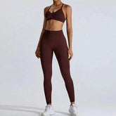 Cross Back Sports Bra with Adjustable Strap