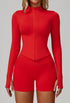 Activewear Set with Full Zip Jacket and Short